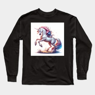 Unicorn Study - Fantasy AI Long Sleeve T-Shirt